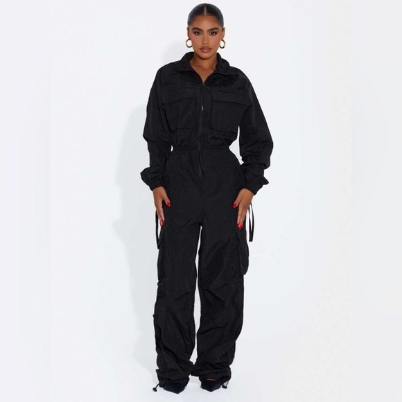 Naked Wardrobe The Windbreaker Cargo Jumpsuit - Picture 4 of 15